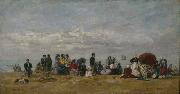 unknow artist The Beach at Trouville France oil painting artist